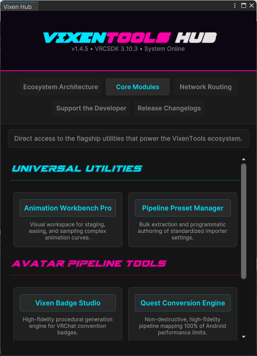 Vixen Hub Interface