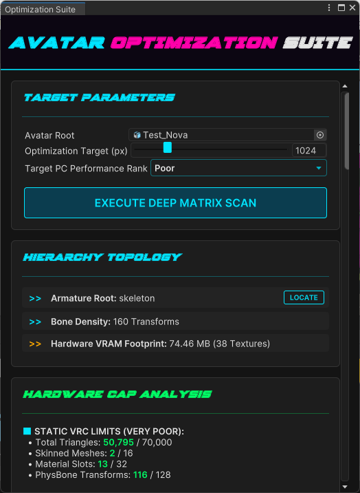 Avatar Optimization Suite